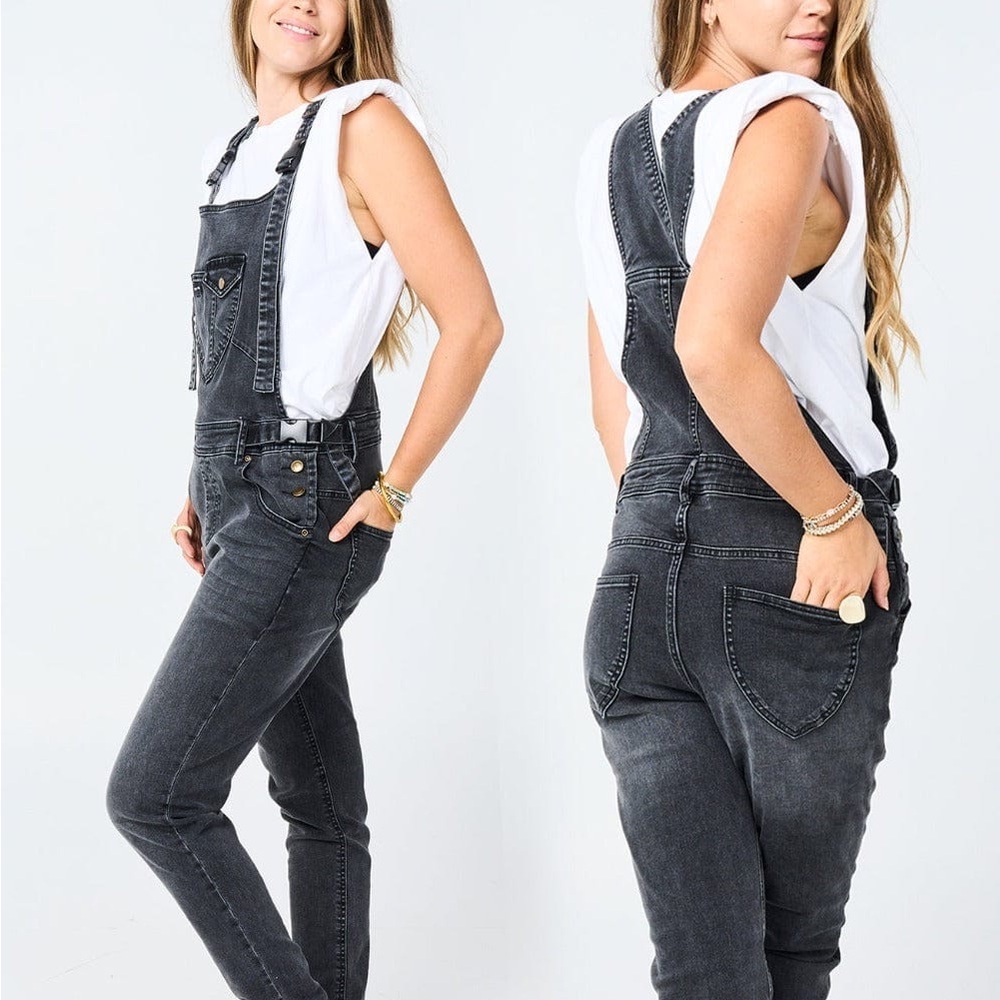 NEW! The Mumsie All Nighter Dark Wash Denim Overalls XS